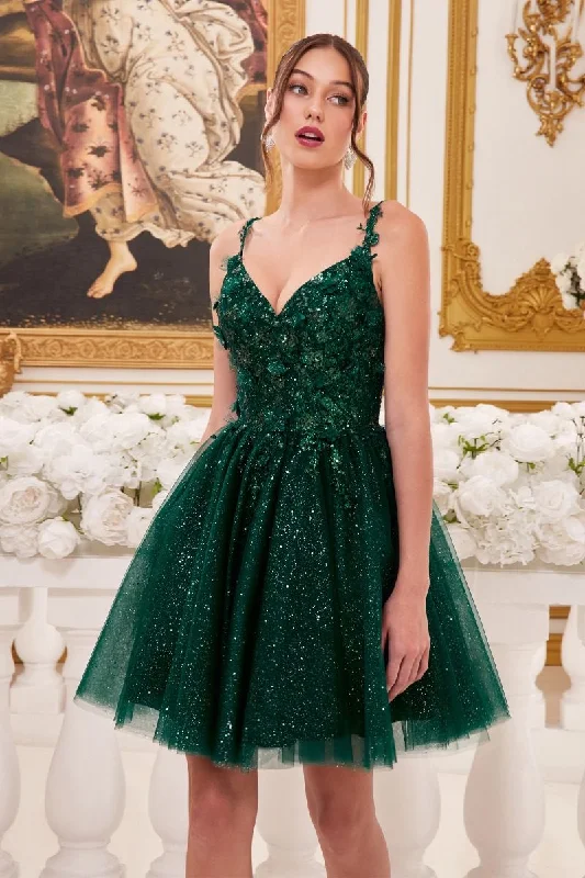 Women's Low Collar DressesCinderella Divine 9245 Emerald M Sale