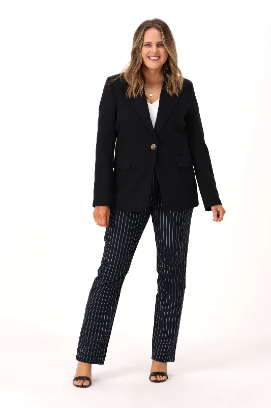 Betty Basics Chelsea Pant Navy Stripe