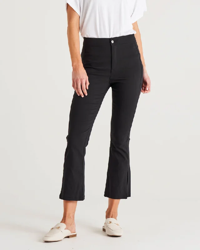 Betty Basics Edwina Bengaline Split Leg Pant Black