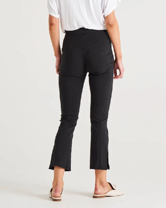 Betty Basics Edwina Bengaline Split Leg Pant Black