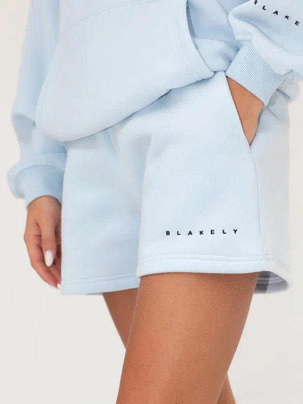 Isabel Jogger Shorts - Powder Blue