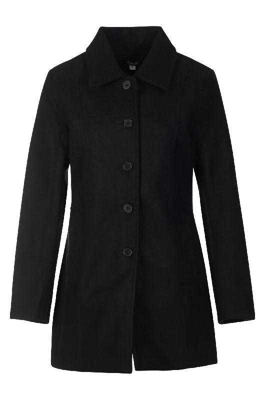 Fully lined Short Coat | Black | 8021ZZ