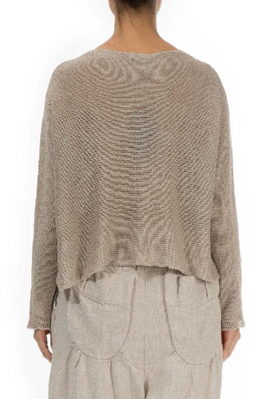 Cut Out Natural Linen Jumper