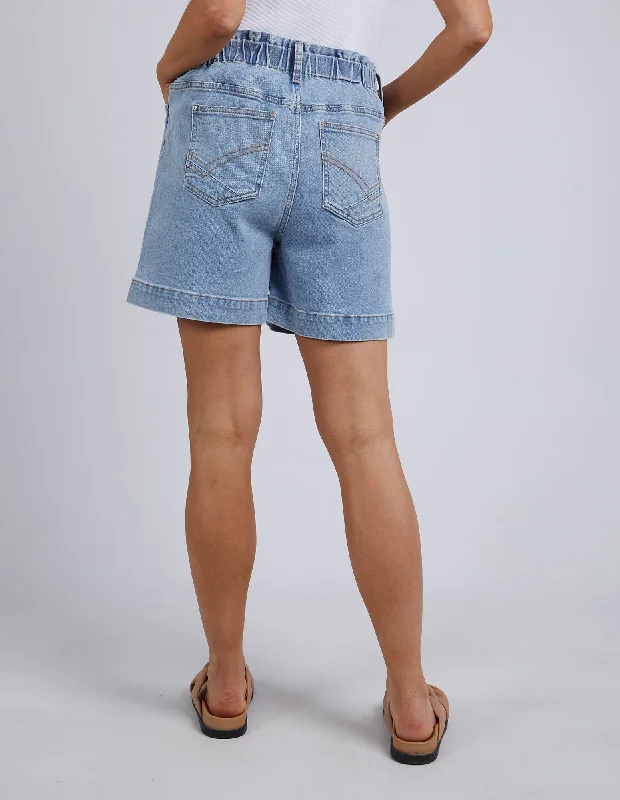 Elm Atlas Denim Short Blue Mid Blue Wash