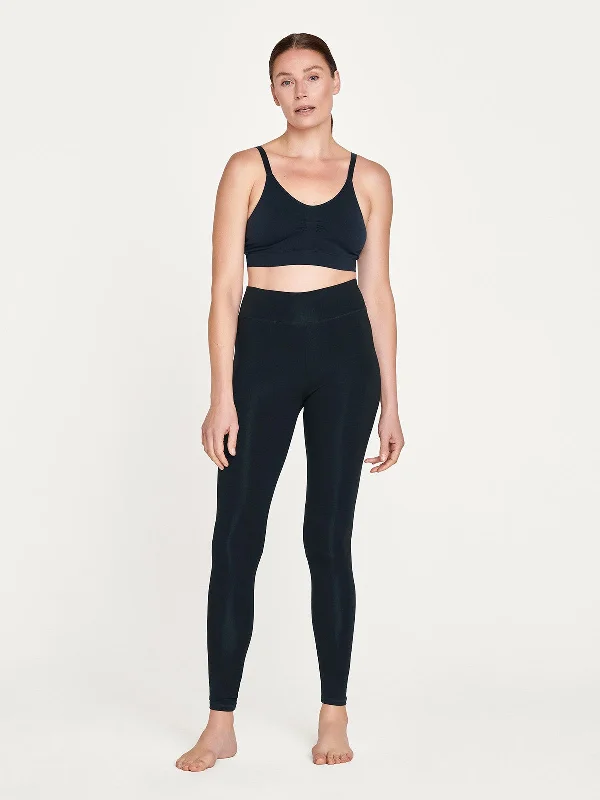 Essential Bamboo Organic Cotton Thick Leggings - Midnight Navy