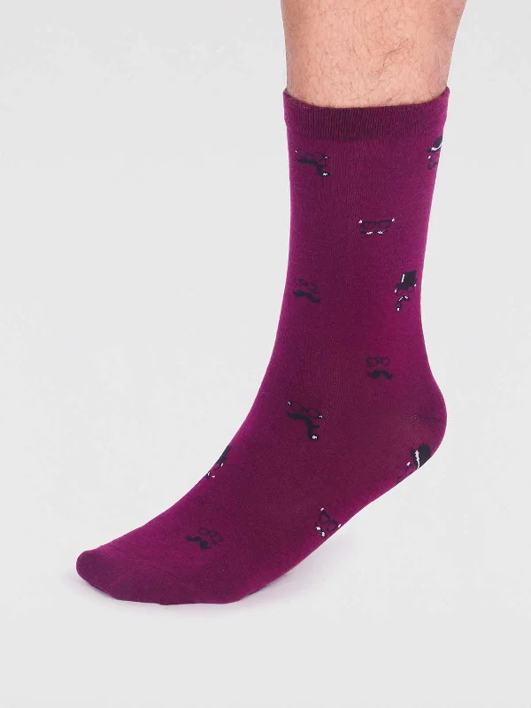 Jett Organic Cotton Smart Socks - Fig Purple