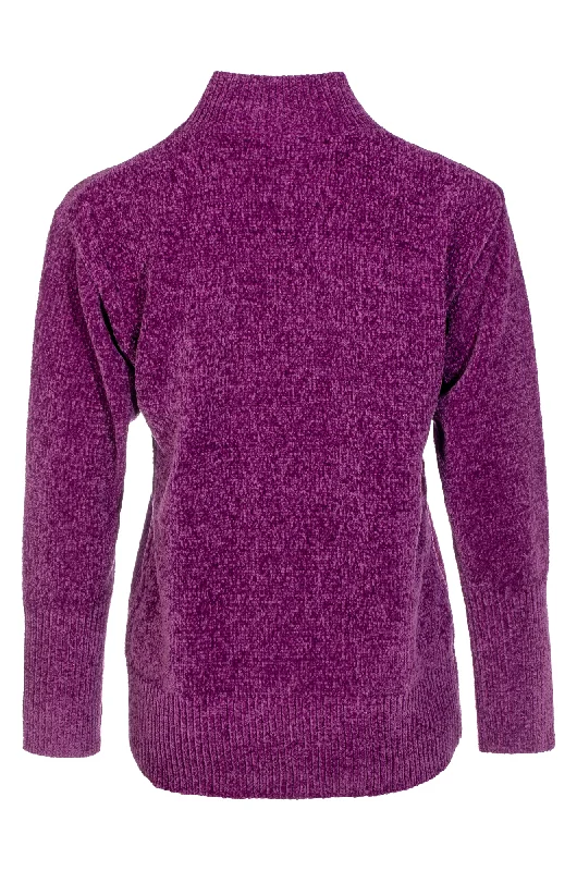 Chenille turtle neck Jumper | Berry | 6973ZZ