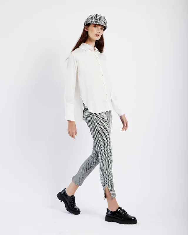 Knit Flare Leg Tregging in Houndstooth