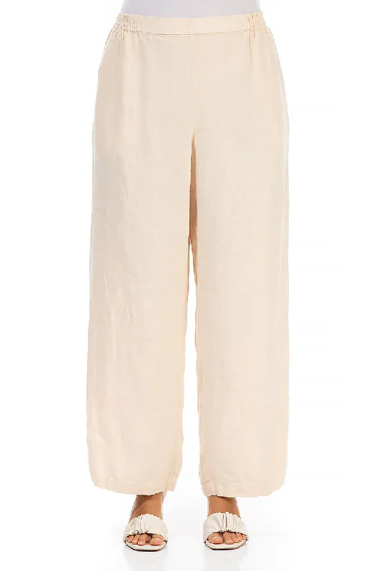 Light Beige Linen Trousers