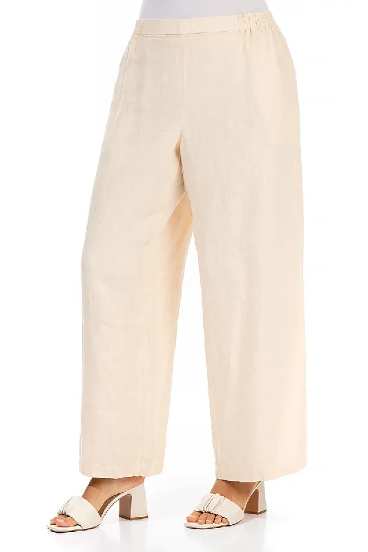 Light Beige Linen Trousers