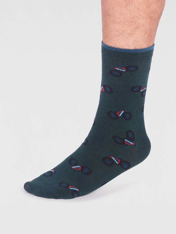 Marquis Bamboo Bike Sock  - Forest Green