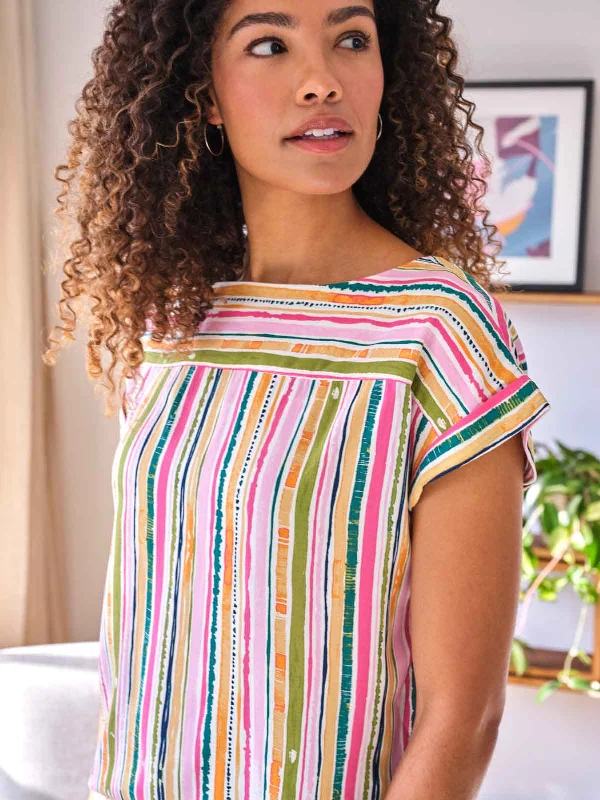 Melinoe Lenzing™ Ecovero™ Striped Top - Multi