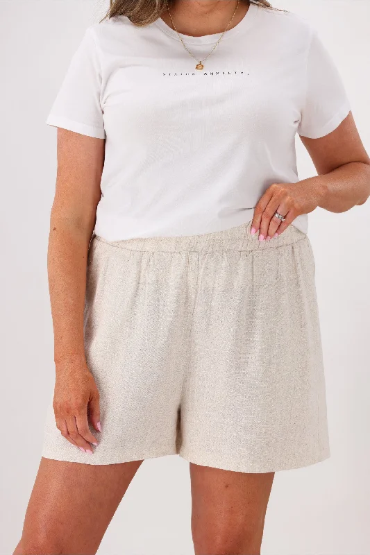 Miracle Mattie Linen Shorts Natural