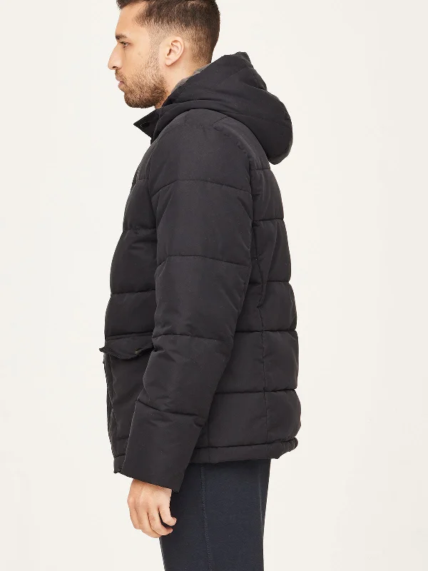 Nuttery Men's Short Puffer Coat - Black