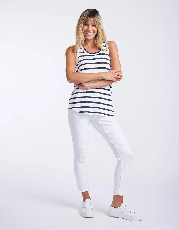 Original Tank - Navy/ White Stripe