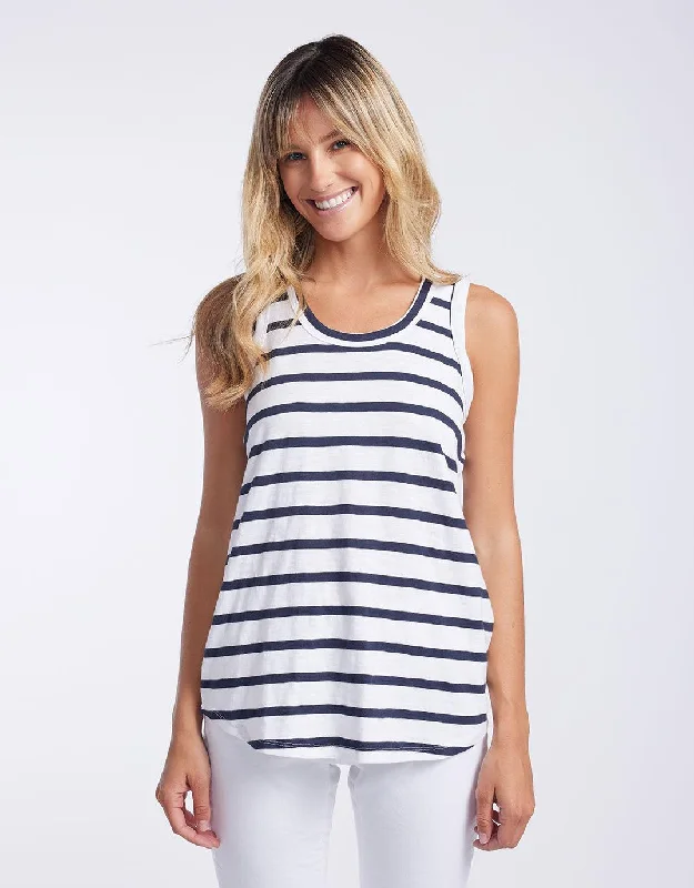 Original Tank - Navy/ White Stripe