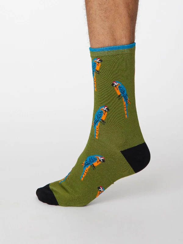 PAPPAGALLO SOCKS - OLIVE GREEN