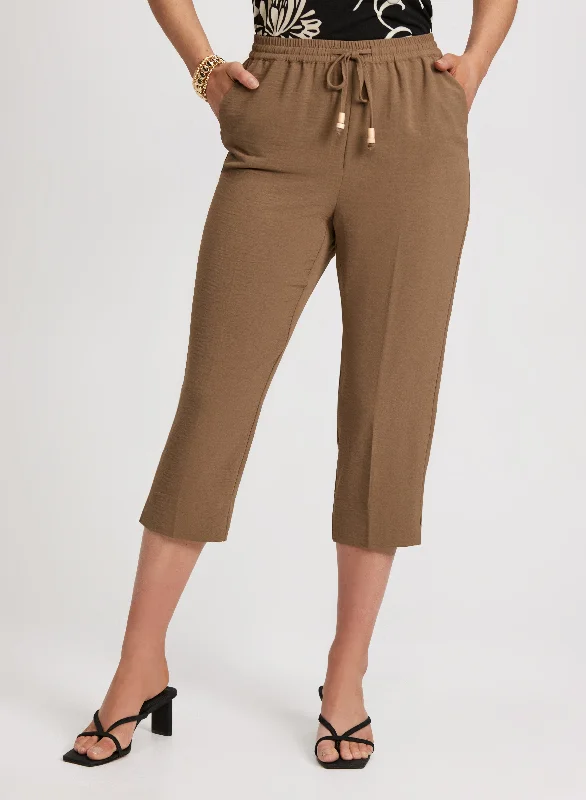 Pull-On Drawstring Capris