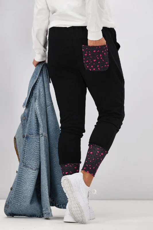 Shine On Label Stirling Full Length Stretch Jogger with Animal Print