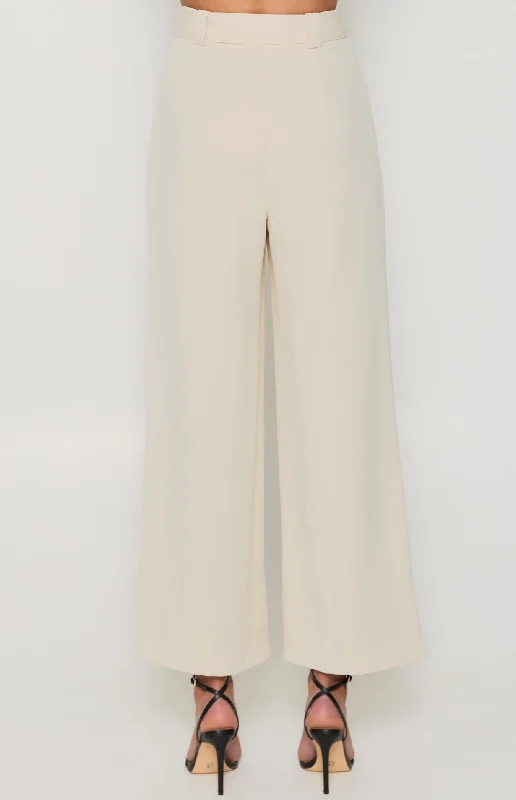 Style State High Waisted Pants with Gold Buckle Bone