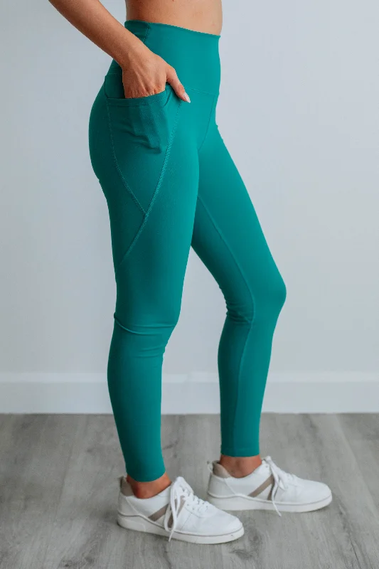 Zalen Active Leggings - Teal