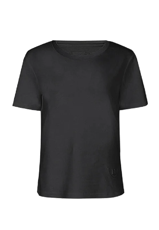 Antibacterial basic round-neck T-shirt (Black)