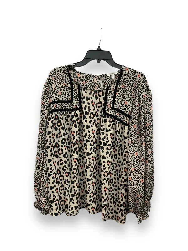 Animal Print Blouse Long Sleeve Maurices, Size 2x