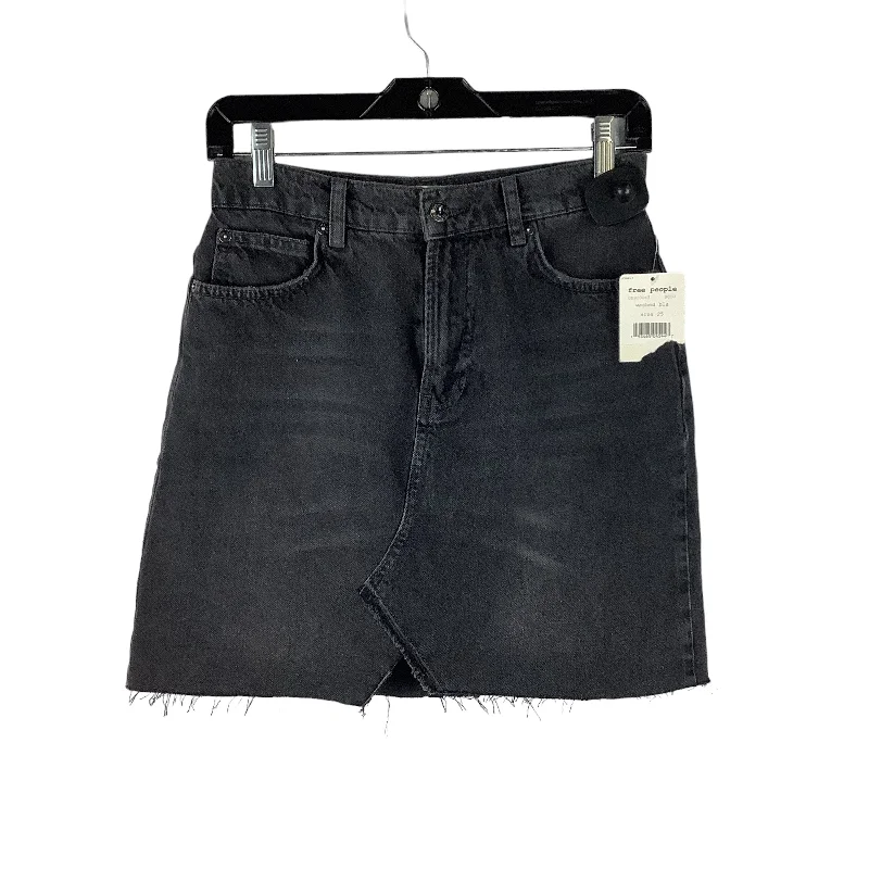 Black Denim Skirt Mini & Short We The Free, Size 2