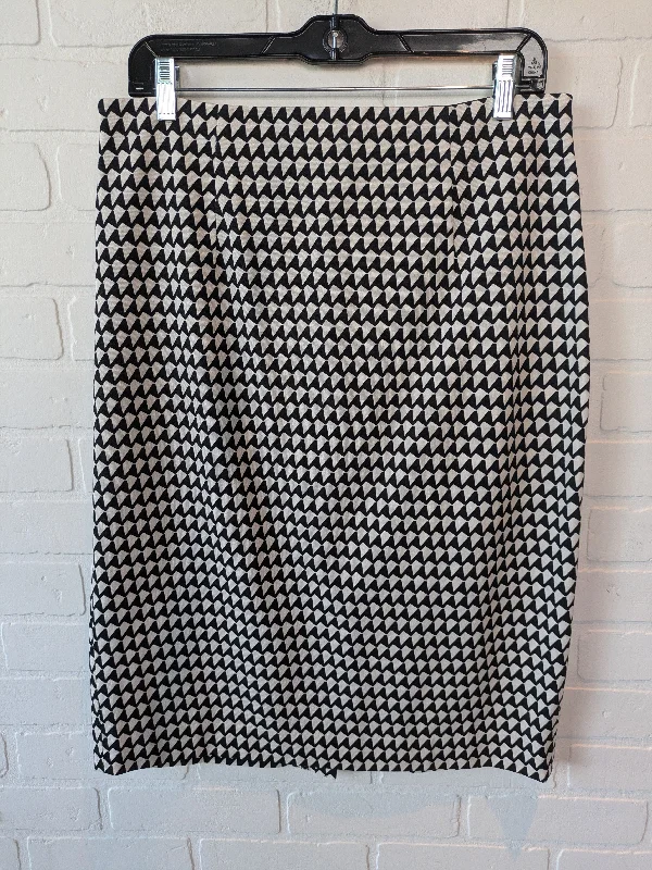 Black & White Skirt Midi Banana Republic, Size 12