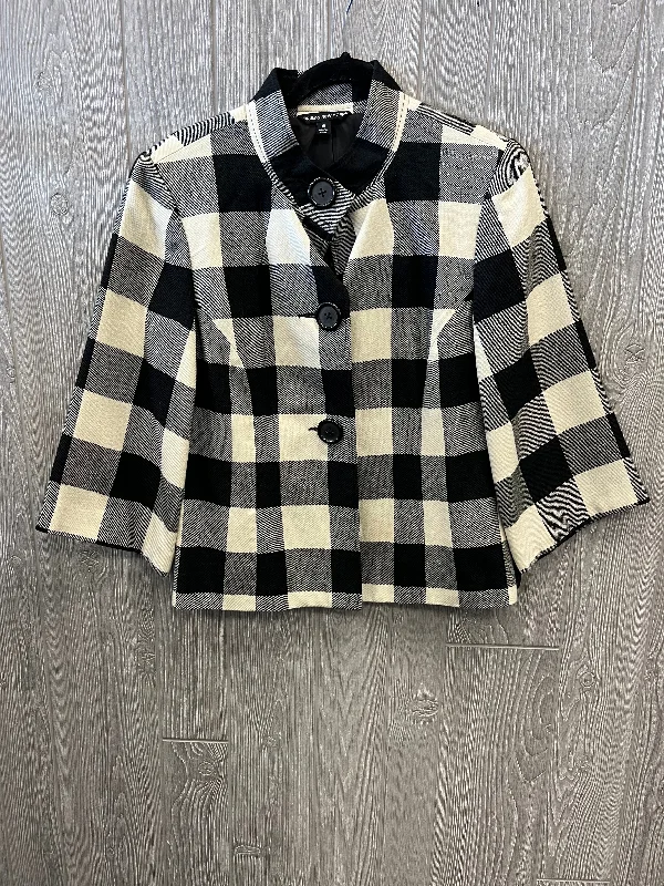 Blazer By Briggs In Plaid Pattern, Size: M