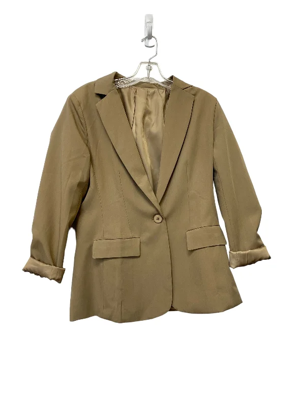 Blazer By Clothes Mentor In Tan, Size: Large