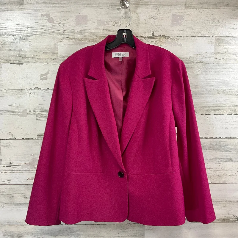 Blazer By Kasper In Pink, Size: 1x