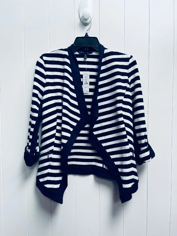 Blazer By White House Black Market In Blue & White, Size: Xs