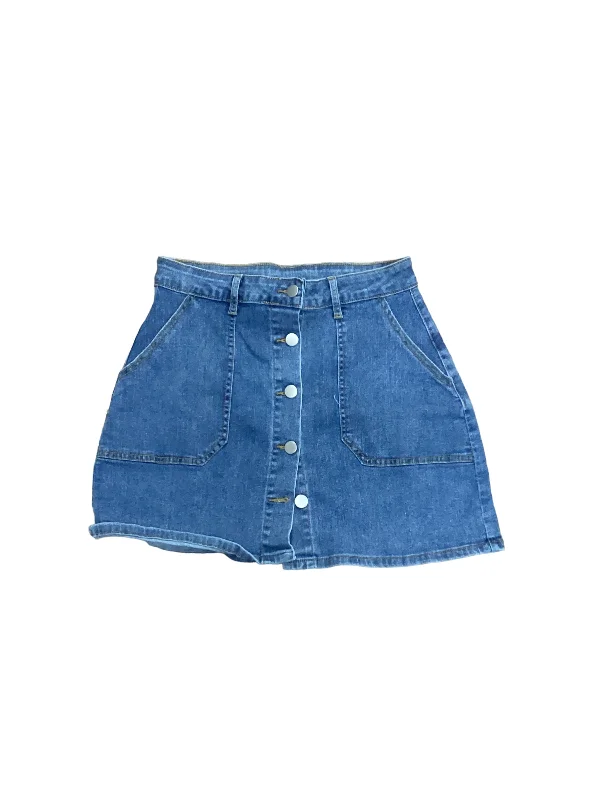 Blue Denim Skirt Mini & Short Grace Karin, Size M