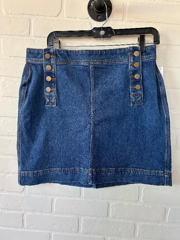 Blue Denim Skirt Mini & Short Loft, Size 10