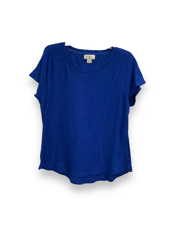 Blue Top Short Sleeve Basic Liz Claiborne, Size Xl