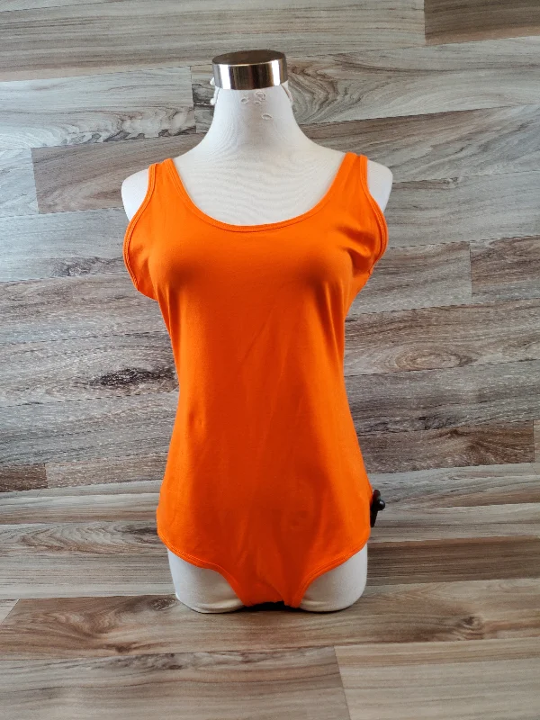 Bodysuit By Clothes Mentor In Orange, Size: L