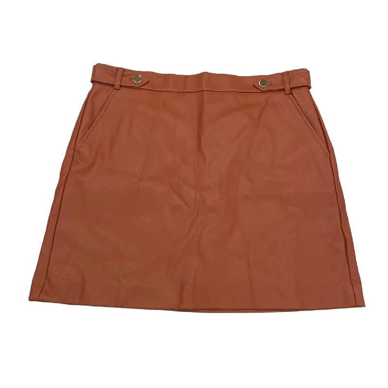 Brown Skirt Mini & Short Loft, Size 14