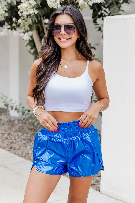 Errands to Run Blue Metallic Shorts FINAL SALE