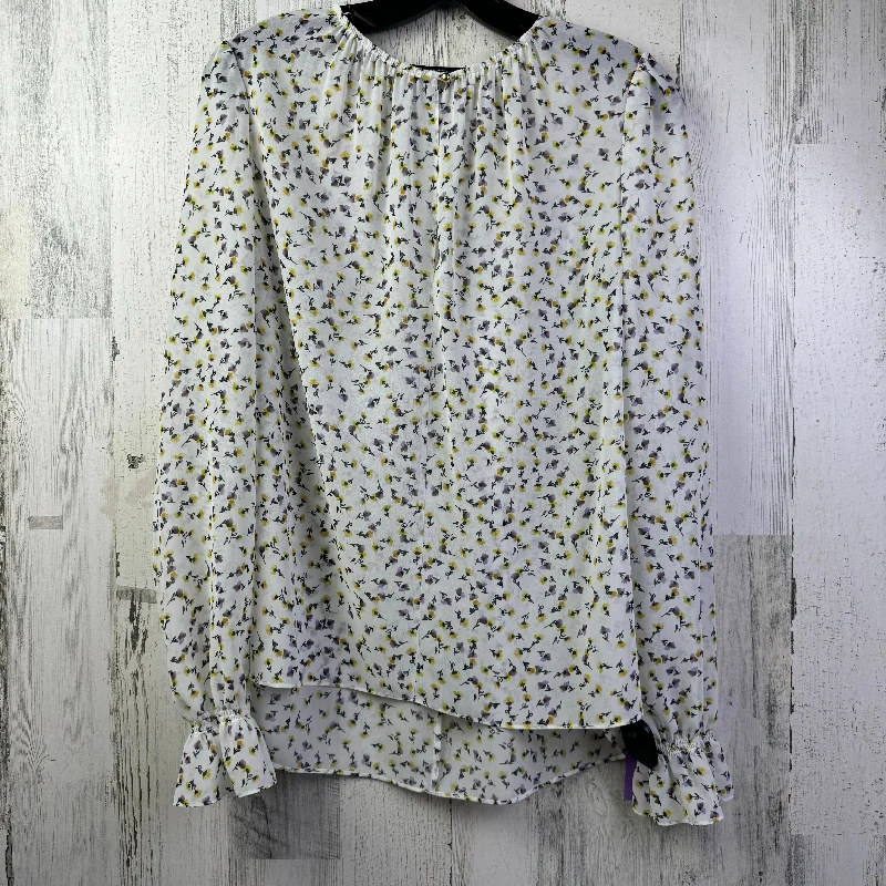 Floral Print Blouse Long Sleeve ME + EM , Size L