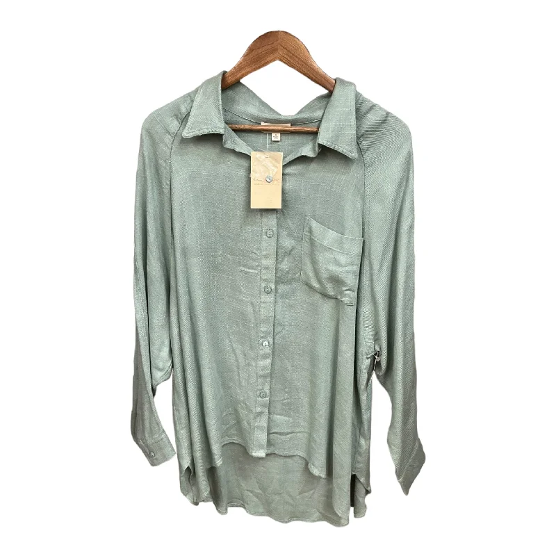 Green Blouse Long Sleeve Ee Some, Size M