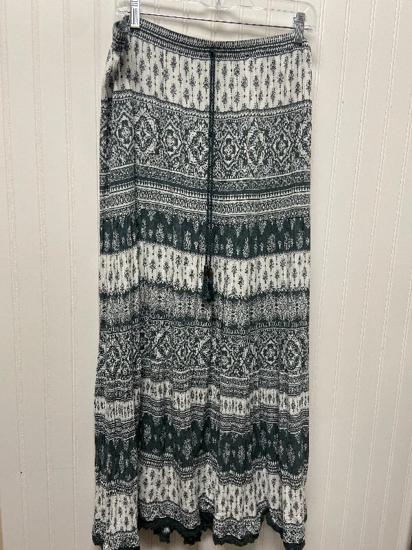 Green & White Skirt Maxi Westport, Size 1x