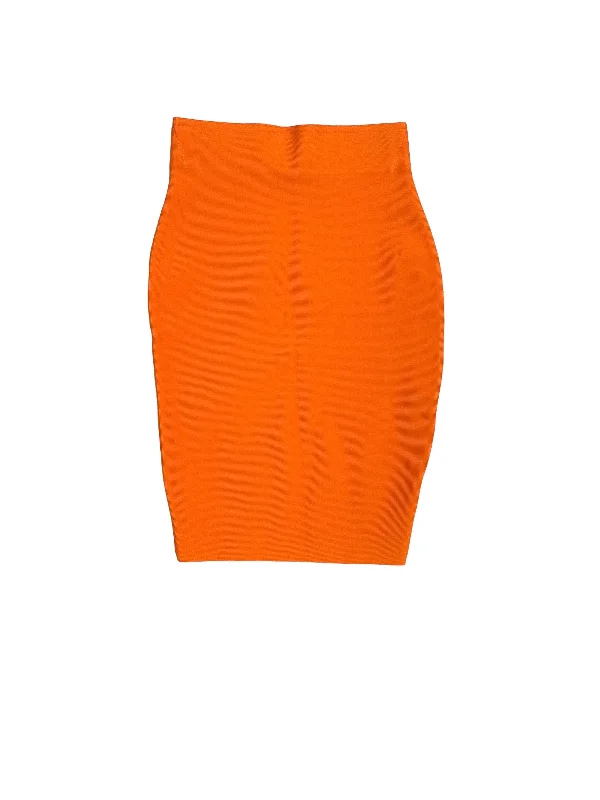 Orange Skirt Midi Shinestar, Size S