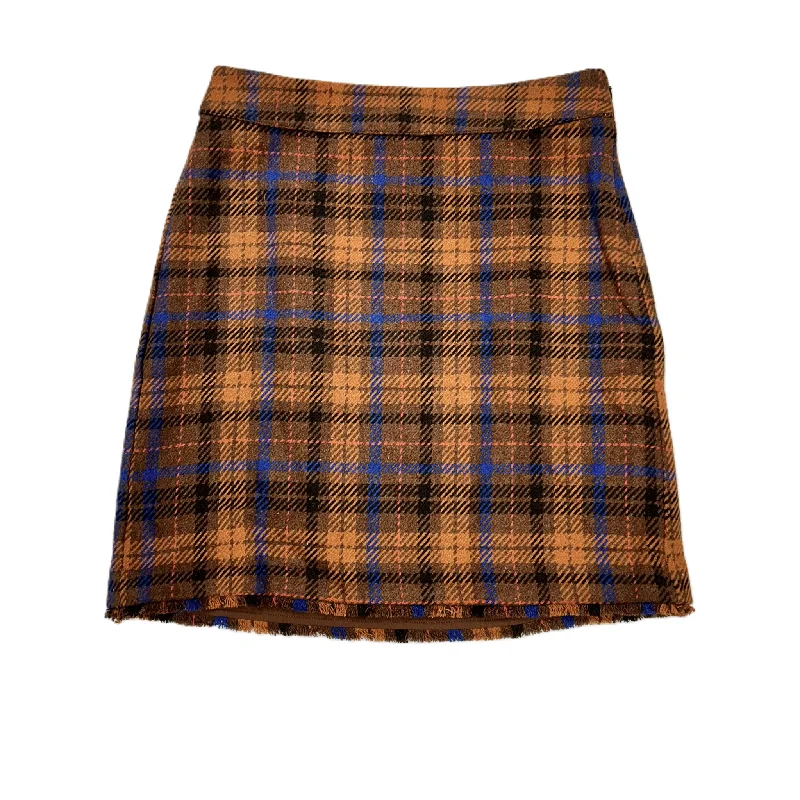 Plaid Pattern Skirt Midi By Ann Taylor, Size: 8