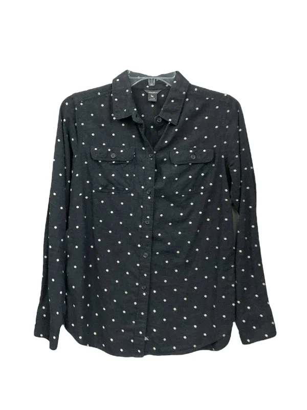 Polkadot Blouse Long Sleeve Eddie Bauer, Size S