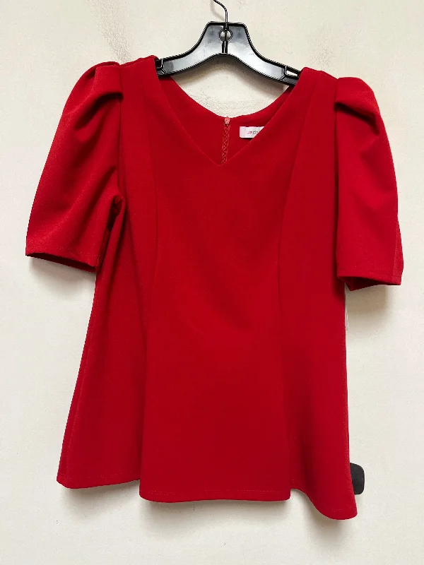 Red Top Short Sleeve Liz Claiborne, Size S