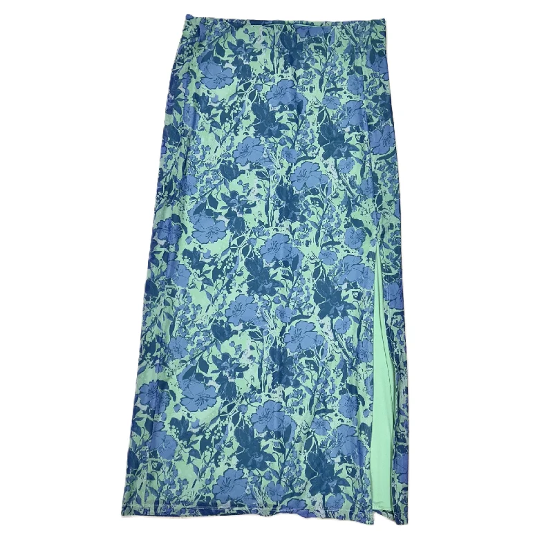 Skirt Maxi By Free People In Blue & Green, Size: L