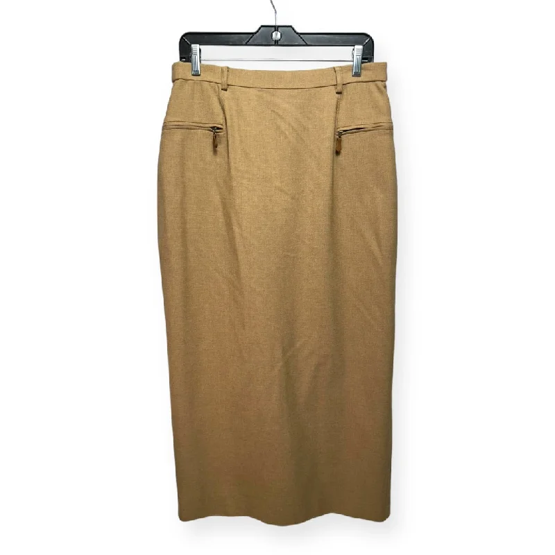 Skirt Maxi By Worth Ny In Tan, Size: 14 Petite