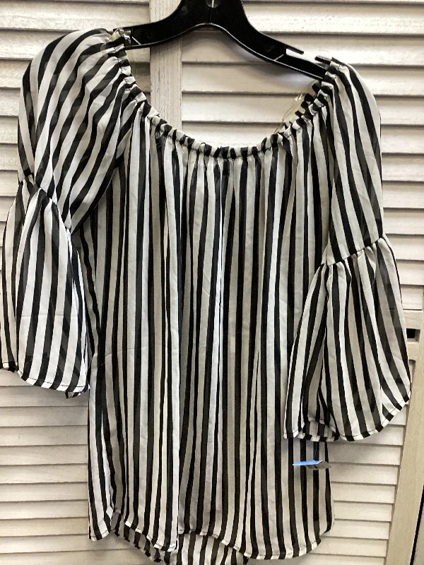 Top Long Sleeve Basic By Clothes Mentor In Striped, Size: M