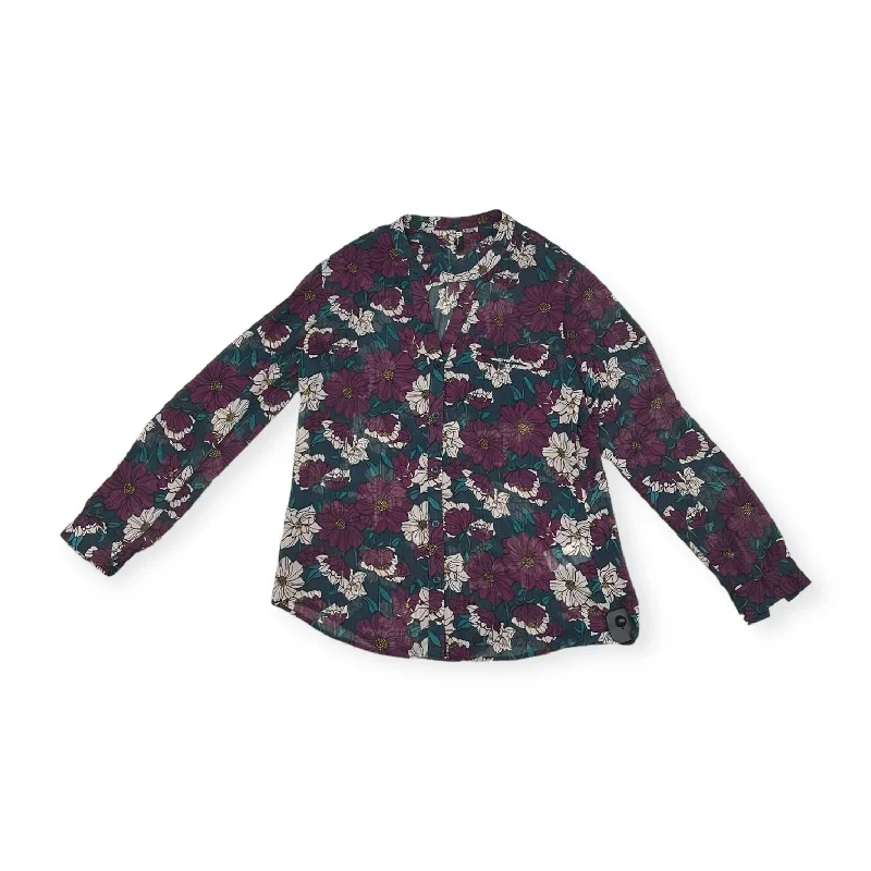 Top Long Sleeve By Kut In Floral Print, Size: M